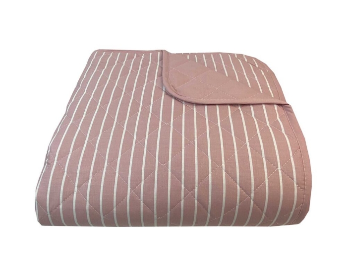 Εικόνα της Κουβερλι Μονό 160x240 Stripe Dusty Rose