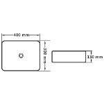 Εικόνα της Νιπτήρας Λευκός 40 x 30 x 13 εκ. Κεραμικός Hobbo