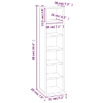 Εικόνα της Έπιπλο για CD Γυαλιστερό Λευκό 21x20x88 εκ. Επεξεργασμένο Ξύλο Hobbo