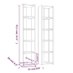 Εικόνα της Έπιπλα για CD 2 τεμ. Λευκά 21x16x93,5 εκ. από Επεξ. Ξύλο Hobbo