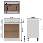 Εικόνα της Ντουλάπι με Συρτάρι Λευκό 60x46x81,5 εκ. Επεξ. Ξύλο Hobbo